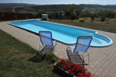 Piscina MONACO constructie clasica + SISTEM COMPLET + CAMIN TEHNIC 1100 X 380 X 150 FIBREX. Poza 17747