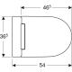 Vas wc One suspendat, Rimless, 54x37, cu capac slim soft close, ornament crom, fixare complet acunsa GEBERIT. Poza 17319
