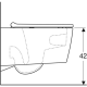 Vas wc One suspendat, Rimless, 54x37, cu capac slim soft close, ornament crom, fixare complet acunsa GEBERIT. Poza 17321