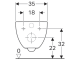 VAS WC suspendat acanto Rimfree, 51x35, fixare complet ascunsa GEBERIT. Poza 17329