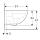 VAS WC suspendat acanto Rimfree, 51x35, fixare complet ascunsa GEBERIT. Poza 17330