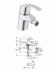 BATERIE BIDEU EUROSMART GROHE. Poza 17470