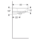 LAVOAR GEBERIT SMYLE SQUARE 55X44 CU ORIFICIU BATERIE SI PREPLIN. Poza 19284
