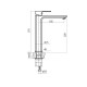 Baterie inalta lavoar LOFT crom Valvex. Poza 23781