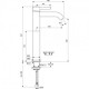 Baterie Ideal Standard Ceraline pentru lavoar cu pipa inalta, tip Vessel. Poza 24613