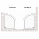 Cadita de dus Semirotunda dreapta CUBO 120 x 80 cm Belform. Poza 25264