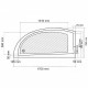 Cada de baie dreapta Neo 1700mm x 780mm x 430mm FIBREX. Poza 25338