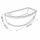 Cada de baie dreapta Neo 1700mm x 780mm x 430mm FIBREX. Poza 25338