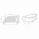 Cada de baie stanga Neo 1700mm x 780mm x 430mm FIBREX. Poza 25338