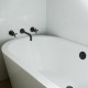 Coloana de cada neagra, buton ABS, dop metalic Quick-Clack, cablu 700 mm WIRQUIN. Poza 25687