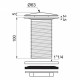Ventil fara preaplin, L 100 mm, metalic WIRQUIN. Poza 25706