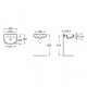 Lavoar de portelan suspendat Debba 600 x 480 x 150mm ROCA. Poza 25890