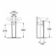 Piedestal complet din portelan pentru lavoar Debba 180/140/720 mm. Poza 25890