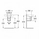 Semi-piedestal din portelan pentru lavoar Debba 200/290/325 mm. Poza 25890