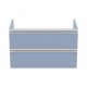 Mobilier TESI 2 sertare albastru deschis mat 80 cm Ideal Standard. Poza 26447