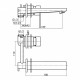 Baterie lavoar cu montaj ingropat, pe perete LOFT Chrome Valvex. Poza 26530