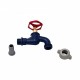 Robinet dublu serviciu fonta albastru 1/2 (ION-RA12/34) SLK. Poza 27071